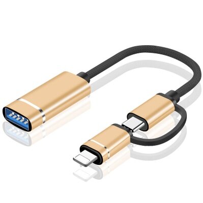 iOS + Type C USB OTG Data line Adapter - VIROZZY STORES | Flutterwave Store