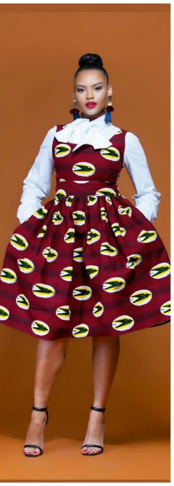 Ankara and Chiffon Top Short Gown - ifyblizz Apparel | Flutterwave Store