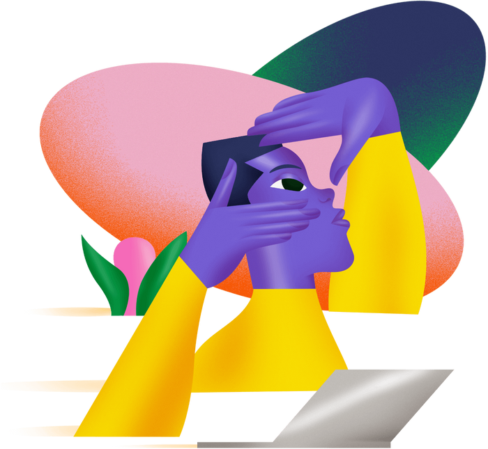 wave lady illustration