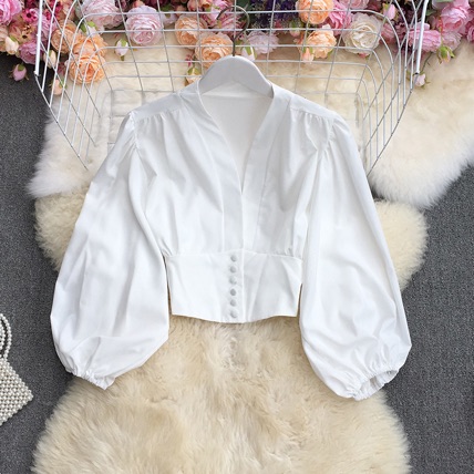 Turkey brand chiffon crop top in white - Kirahcollectionz | Flutterwave ...