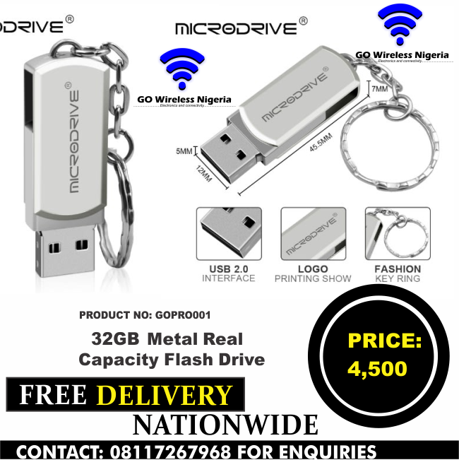 32GB Metal Real Capacity Flash Drive - Go Wireless Nigeria ...