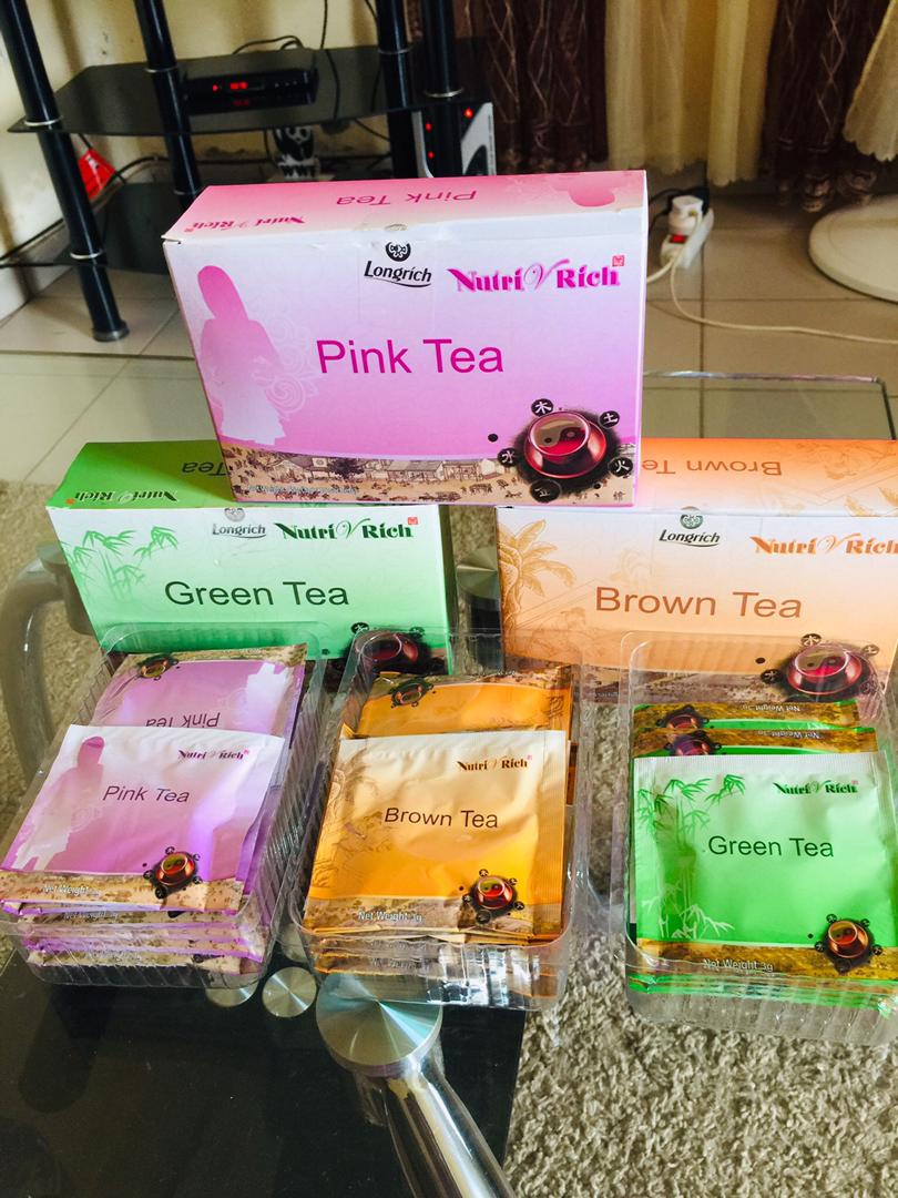 Longrich Slimming Pink Detox Tea - Natural Weight Loss, Bagged, 4 Oz, No Artificial Flavors
