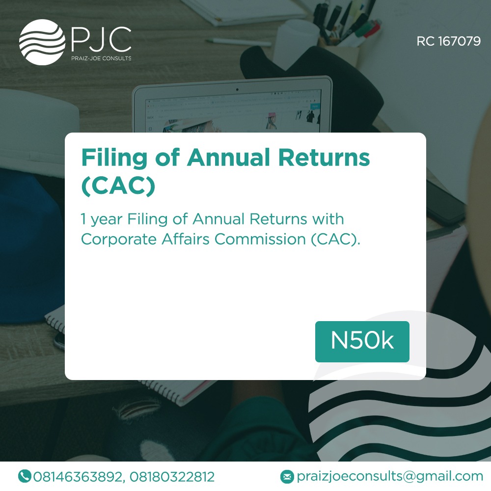 Filing of Annual Returns (CAC) - Praiz-Joe Consults | Flutterwave Store