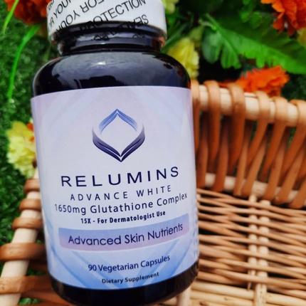 relumins glutathione booster Relumins Advance Nutrition Gluta 1000 - Reduced L-Glutathione, Alpha Lipoic Acid & Rose HIPS - Antioxidant Support for Skin & Overall Wellness relumins glutathione 1650mg Advanced White,
